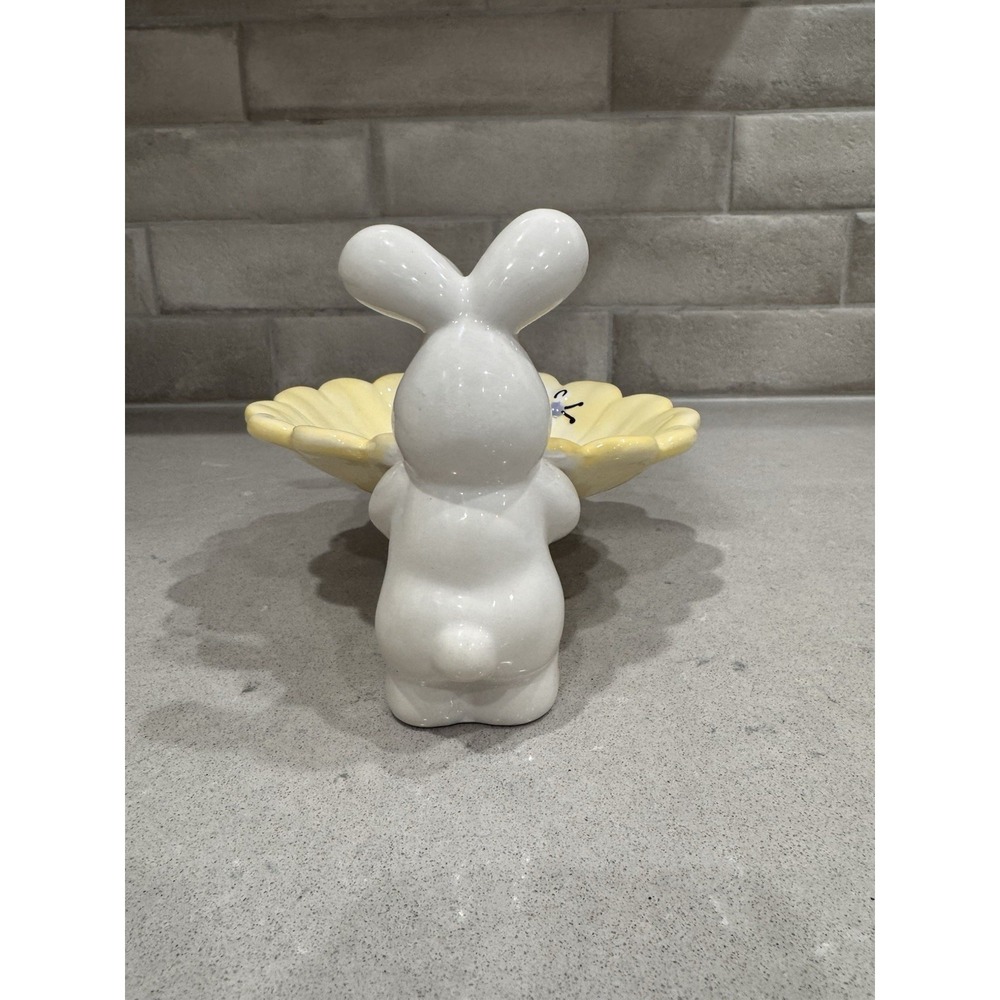 🐰 Vintage Easter Bunny Double Figurine Candy Dish – Spring Flower Bowl Decor - Picture 4 of 6